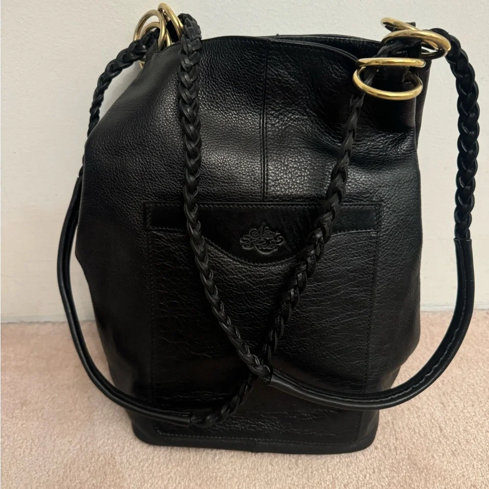 Vintage black leather bag - Picture 1 of 10